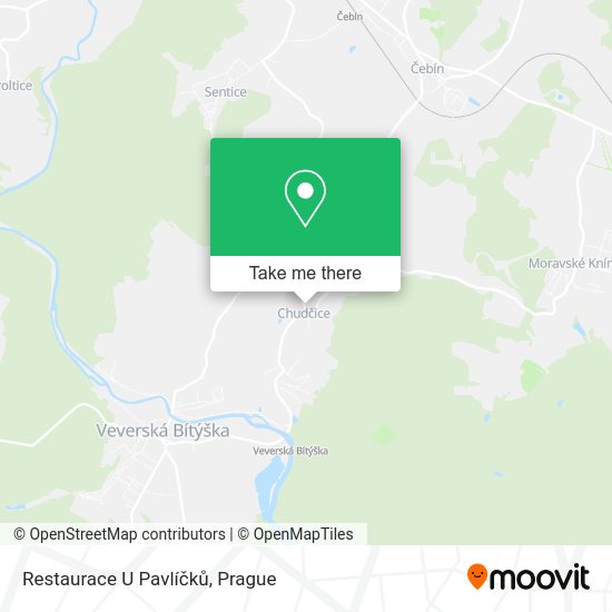 Карта Restaurace U Pavlíčků