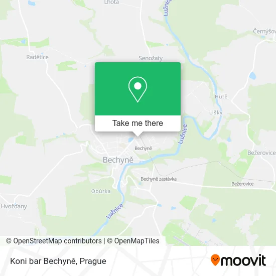 Карта Koni bar Bechyně