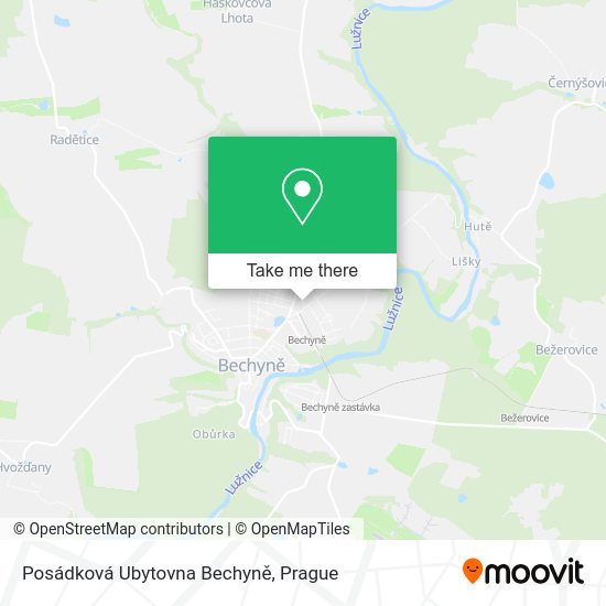 Карта Posádková Ubytovna Bechyně