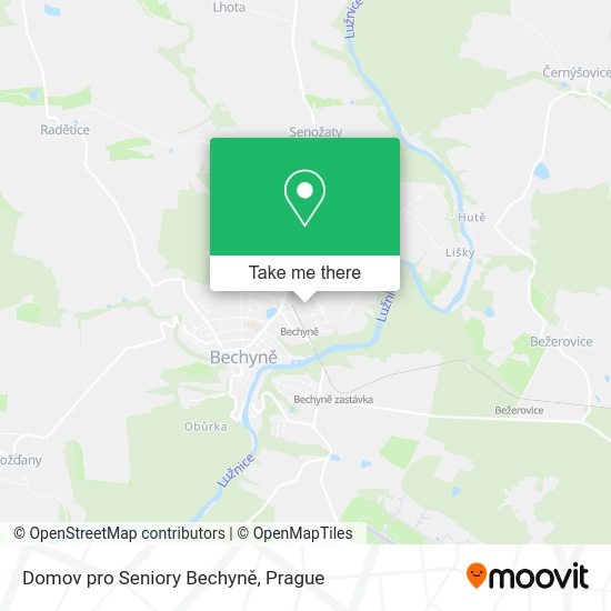 Карта Domov pro Seniory Bechyně