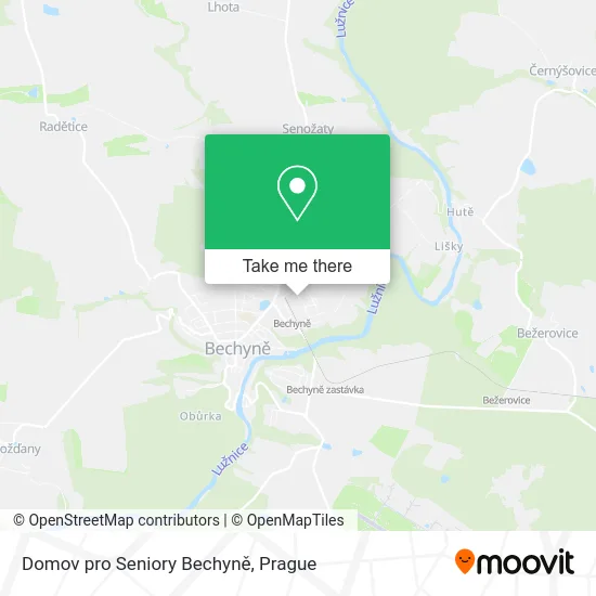 Карта Domov pro Seniory Bechyně