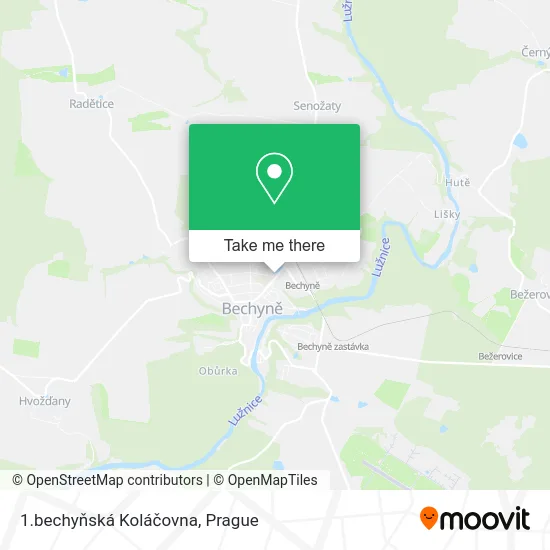 Карта 1.bechyňská Koláčovna