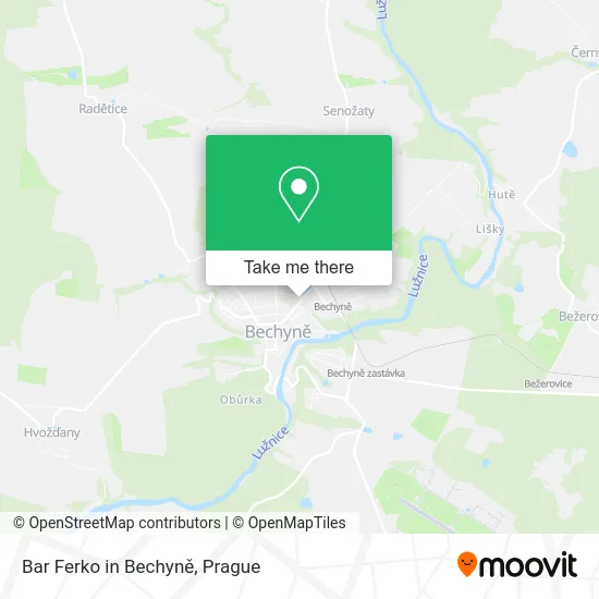 Карта Bar Ferko in Bechyně
