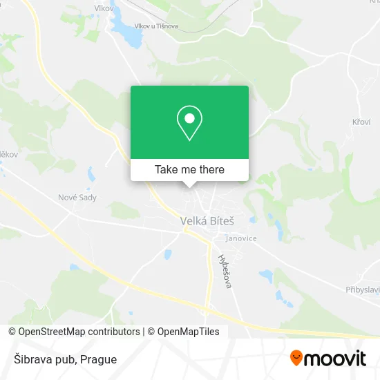 Карта Šibrava pub