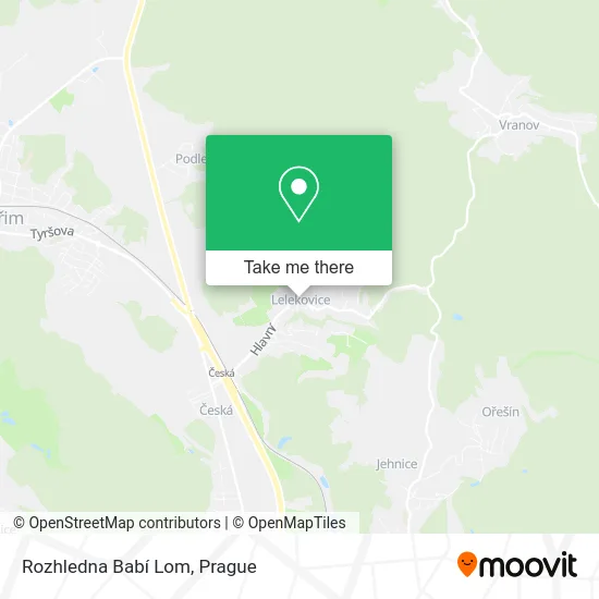 Rozhledna Babí Lom map