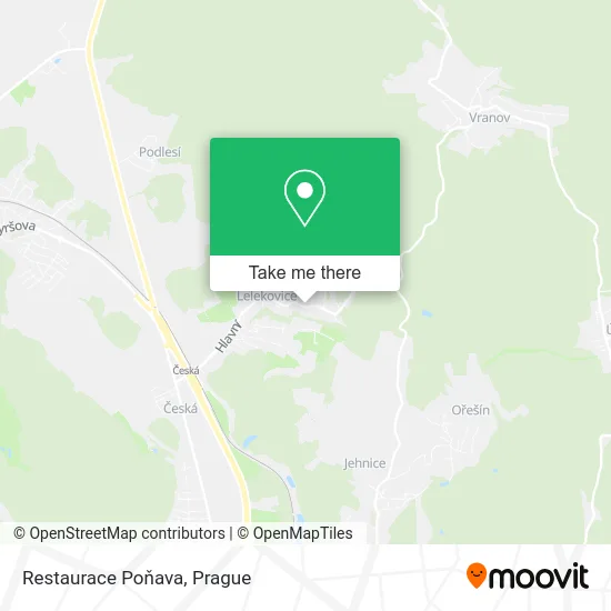 Карта Restaurace Poňava