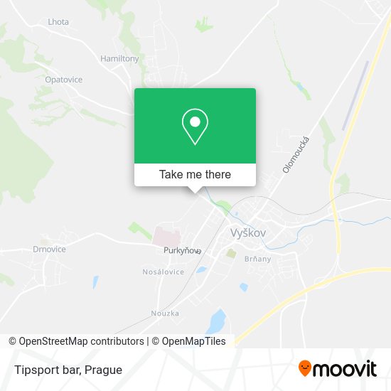 Карта Tipsport bar
