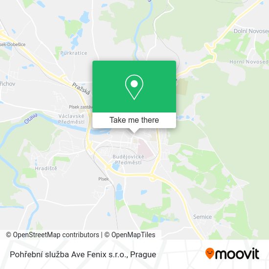 Карта Pohřební služba Ave Fenix s.r.o.