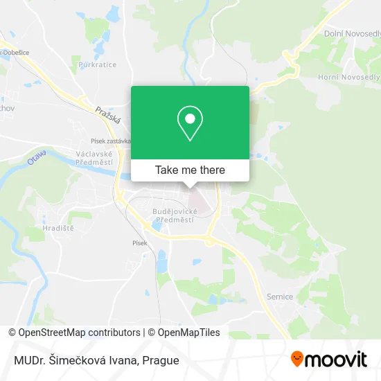 Карта MUDr. Šimečková Ivana