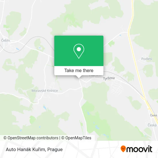 Карта Auto Hanák Kuřim