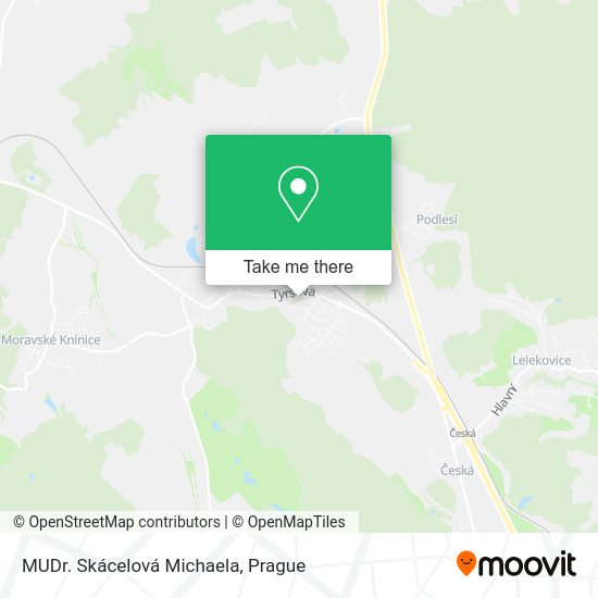 Карта MUDr. Skácelová Michaela