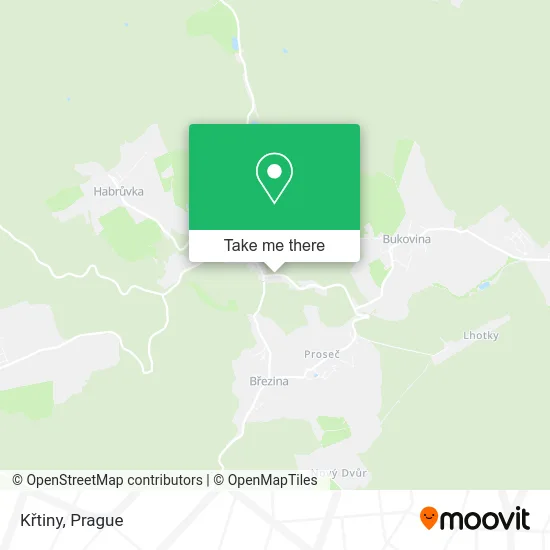 Карта Křtiny