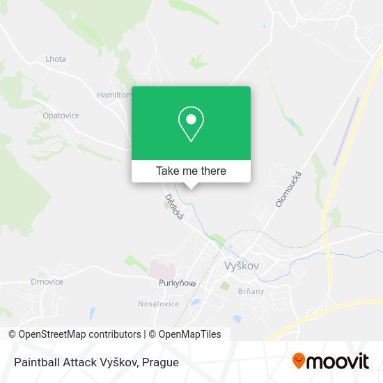 Карта Paintball Attack Vyškov