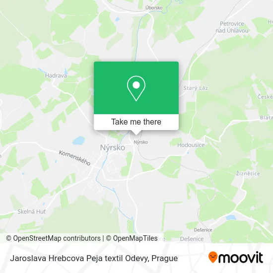 Карта Jaroslava Hrebcova Peja textil Odevy