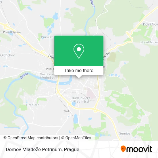 Карта Domov Mládeže Petrinum