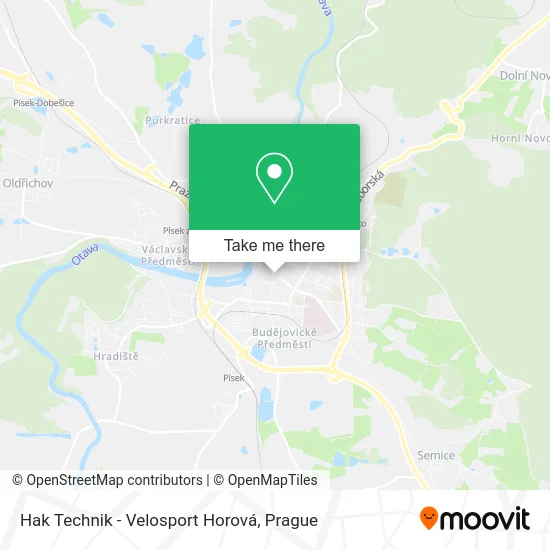 Карта Hak Technik - Velosport Horová