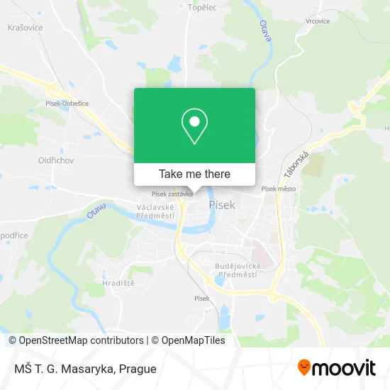 Карта MŠ T. G. Masaryka