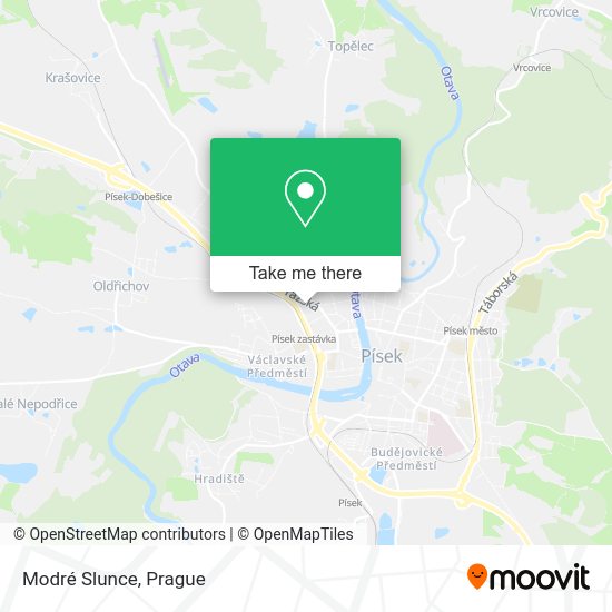 Карта Modré Slunce