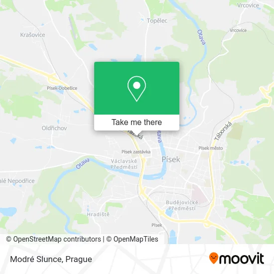 Карта Modré Slunce
