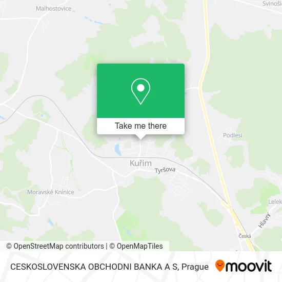 Карта CESKOSLOVENSKA OBCHODNI BANKA A S