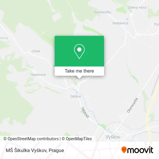 Карта MŠ Šikulka Vyškov