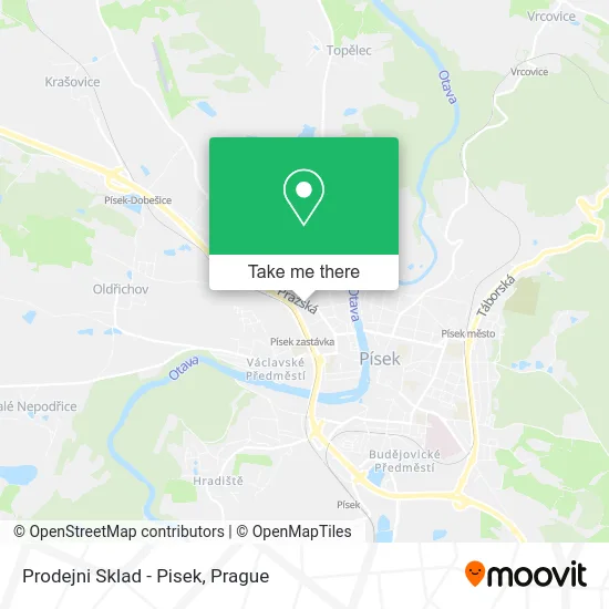 Карта Prodejni Sklad - Pisek