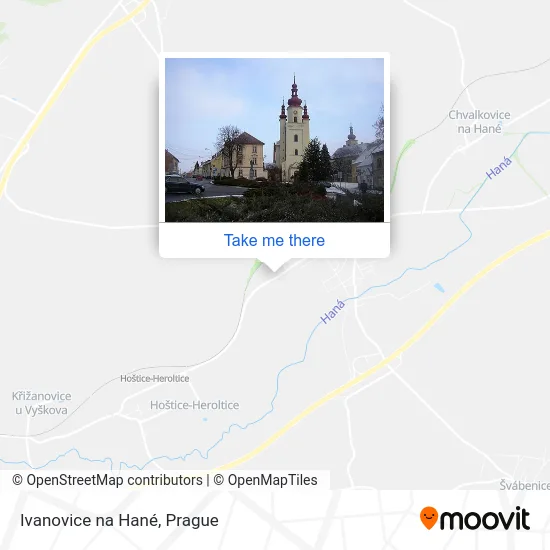 Карта Ivanovice na Hané