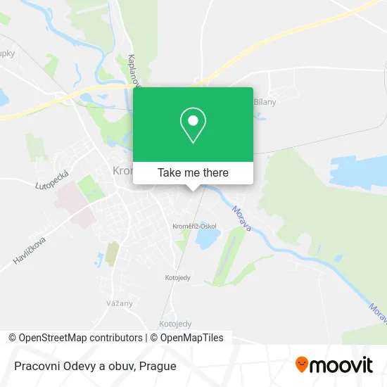 Карта Pracovni Odevy a obuv