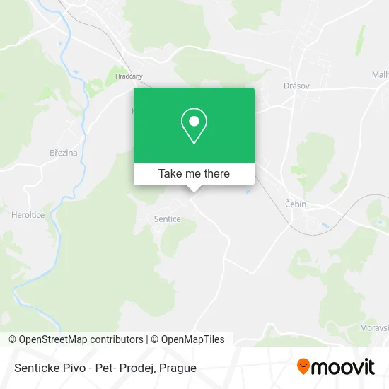 Карта Senticke Pivo - Pet- Prodej