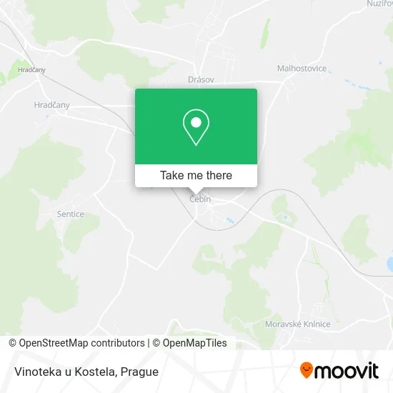 Карта Vinoteka u Kostela