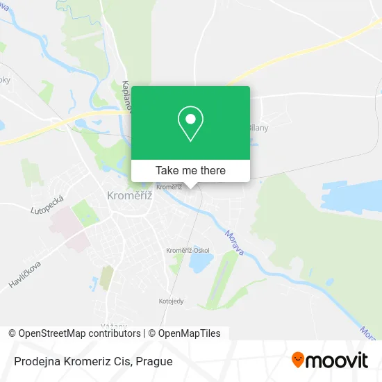 Карта Prodejna Kromeriz Cis