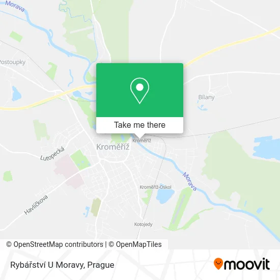Карта Rybářství U Moravy