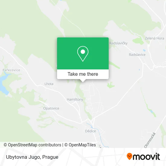 Карта Ubytovna Jugo