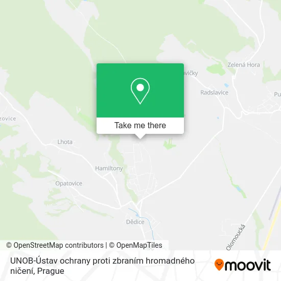 Карта UNOB-Ústav ochrany proti zbraním hromadného ničení