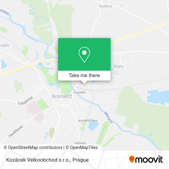 Карта Kozãcek Velkoobchod s.r.o.