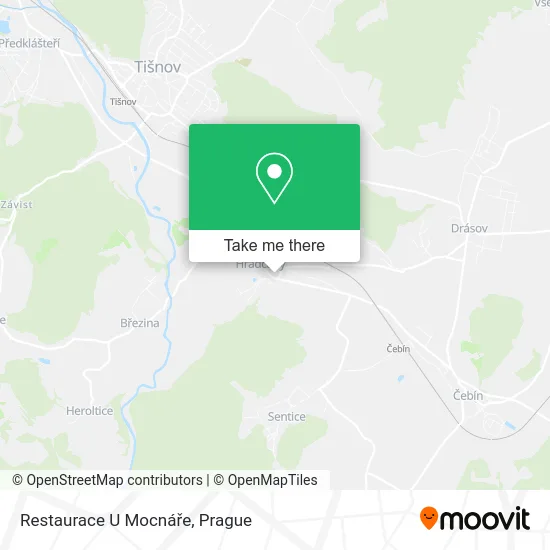 Restaurace U Mocnáře map