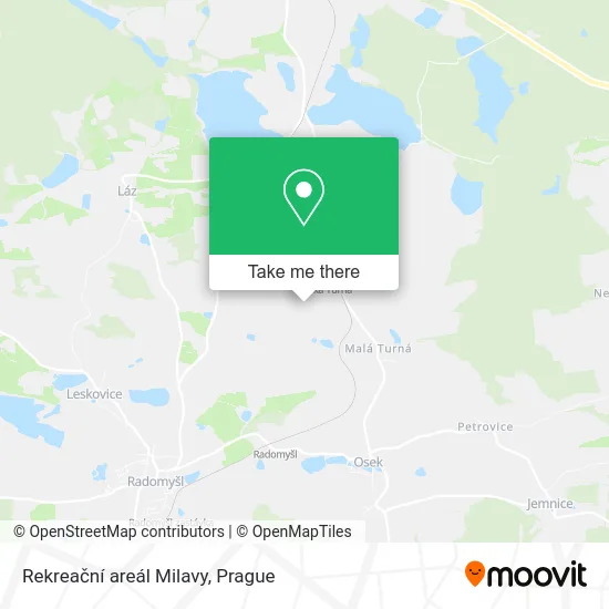 Карта Rekreační areál Milavy