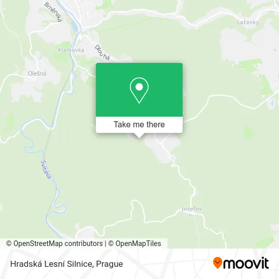 Карта Hradská Lesní Silnice