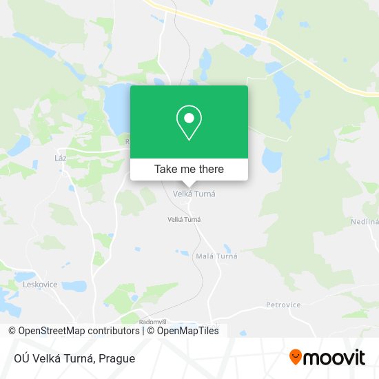 Карта OÚ Velká Turná