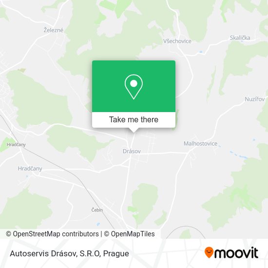 Карта Autoservis Drásov, S.R.O