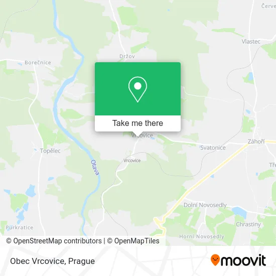 Карта Obec Vrcovice