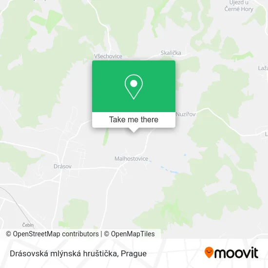 Карта Drásovská mlýnská hruštička