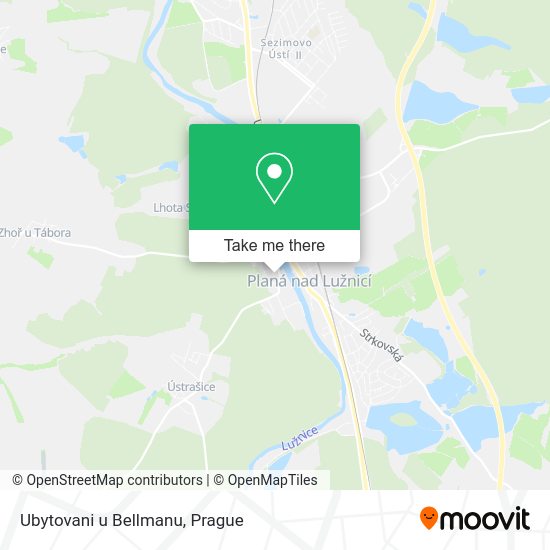 Карта Ubytovani u Bellmanu