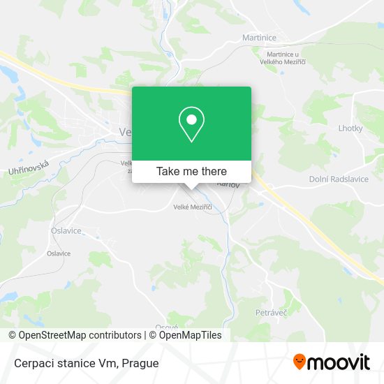 Карта Cerpaci stanice Vm