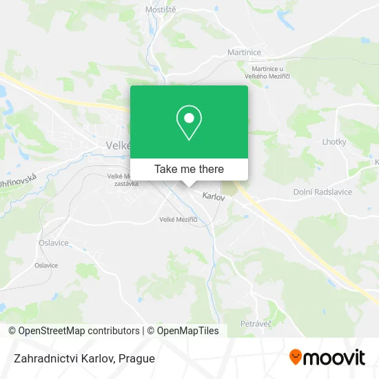 Карта Zahradnictvi Karlov