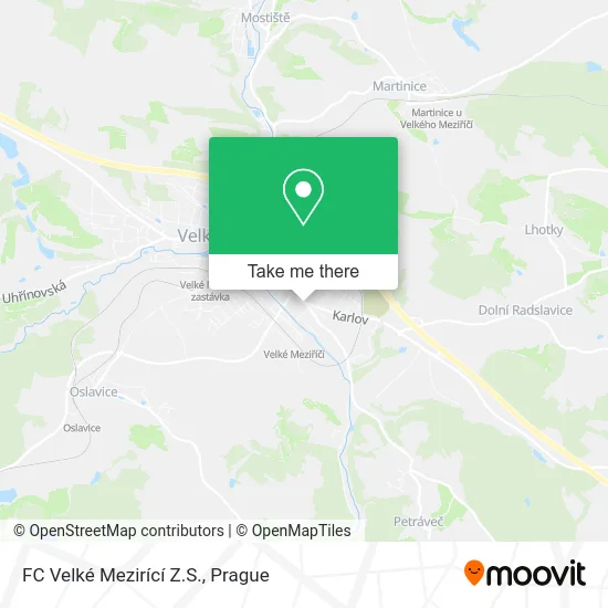 FC Velké Mezirící Z.S. map