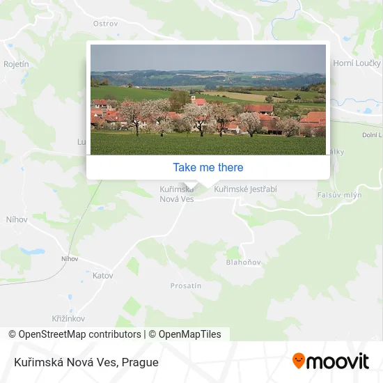 Карта Kuřimská Nová Ves