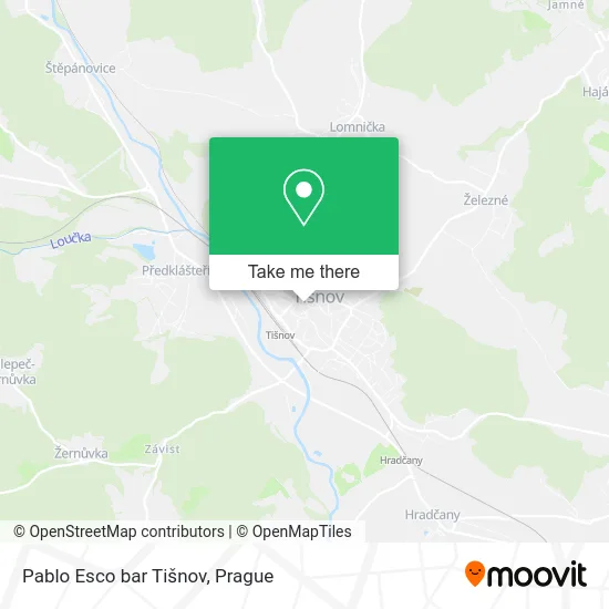 Pablo Esco bar Tišnov map