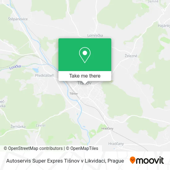Карта Autoservis Super Expres Tišnov v Likvidaci