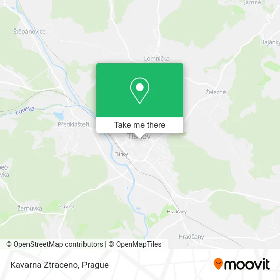 Карта Kavarna Ztraceno